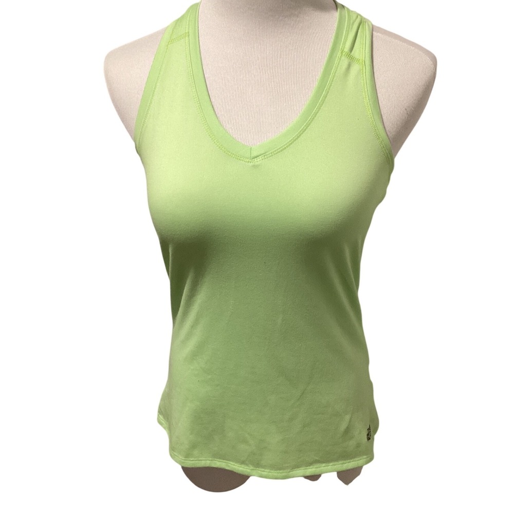 The North Face Womens V-Neck Racerback Athletic‎ Tank Top Lime Green Small